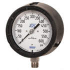 PRESSURE GAUGE, LIQUID-FILLED, 0-30 PSI, DIAL SIZE 4 1/2 IN, 316 STAINLESS STEEL