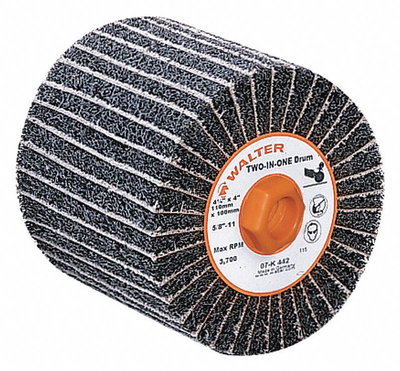 FINISHING DRUM, 4½ IN DIAMETER X 4 IN W, 5/8