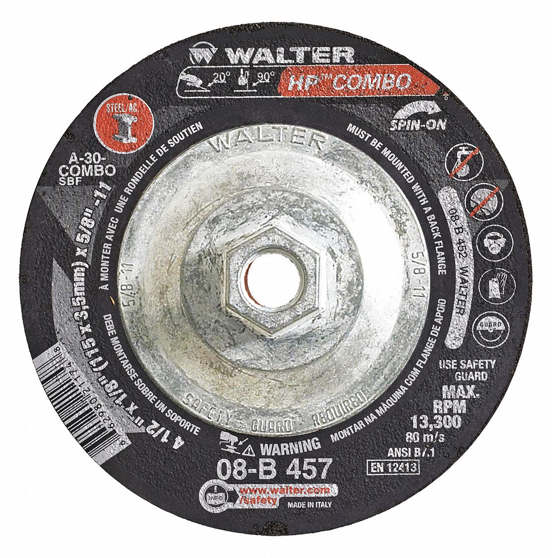 MEULE ABRASIVE HP -COMBO 4-1/2X1/8X