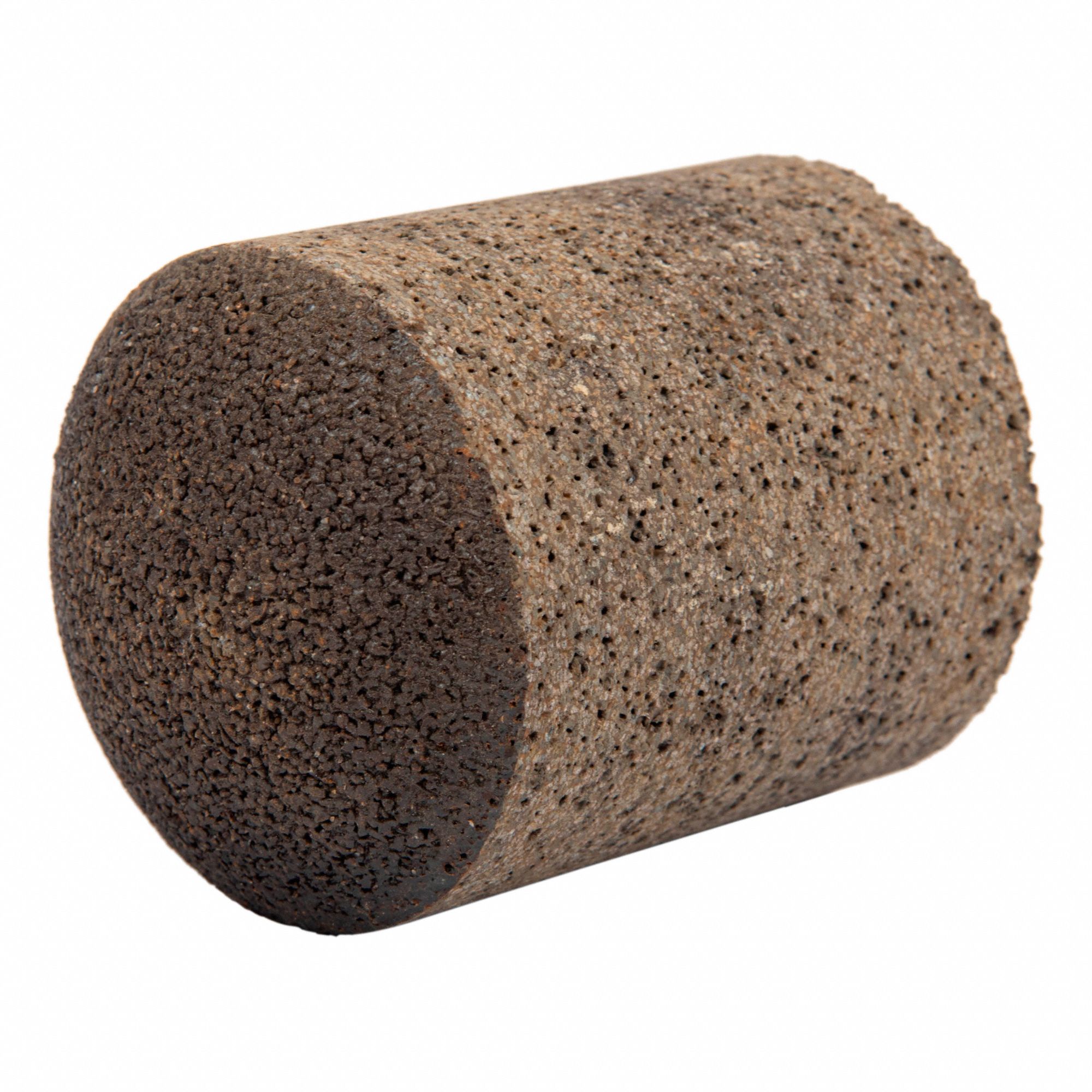 ABRASIVE PLUG, TYPE 18R, RPM 12100, 4 X 3 IN, ARBOR 5/8 IN