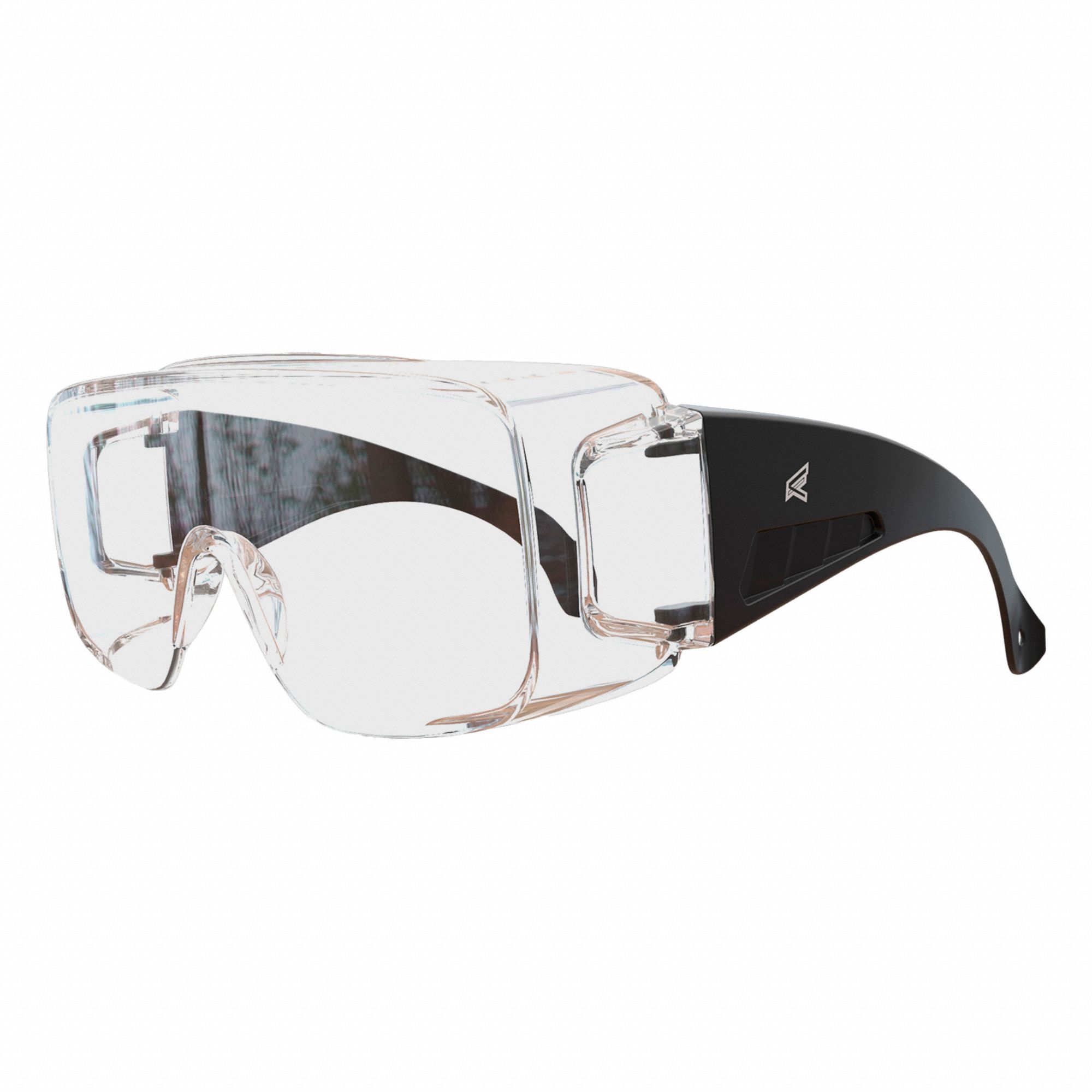 LUNETTES DE SÉCURITÉ, ENVELOPPANTES, NYLON/PC, ANTIBUÉE, ANTIRAYURES, NOIR/CLAIR, CSA, UV