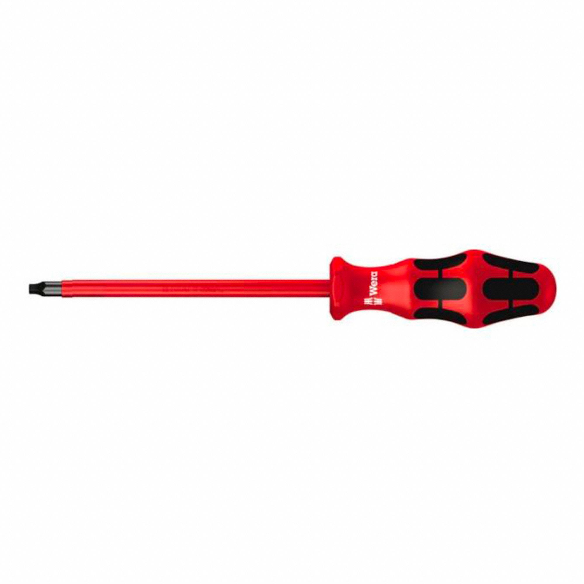 INSULATED SQUARE SCREWDRIVER, #3 TIP SIZE, 10 IN OVERALL L, 6 IN SHANK L, ERGONOMIC GRIP
