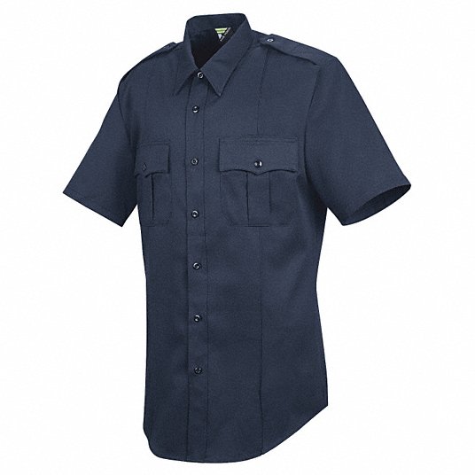 HORACE SMALL MEN'S S/S SHIRT SECURITY LAW ENFORCEMENT NAVY BLUE 17 OR 17.5 