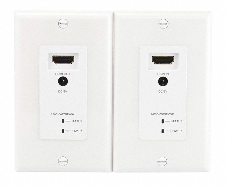14J382 - A/V WallPlate HDMI over Cat5/6 1P White