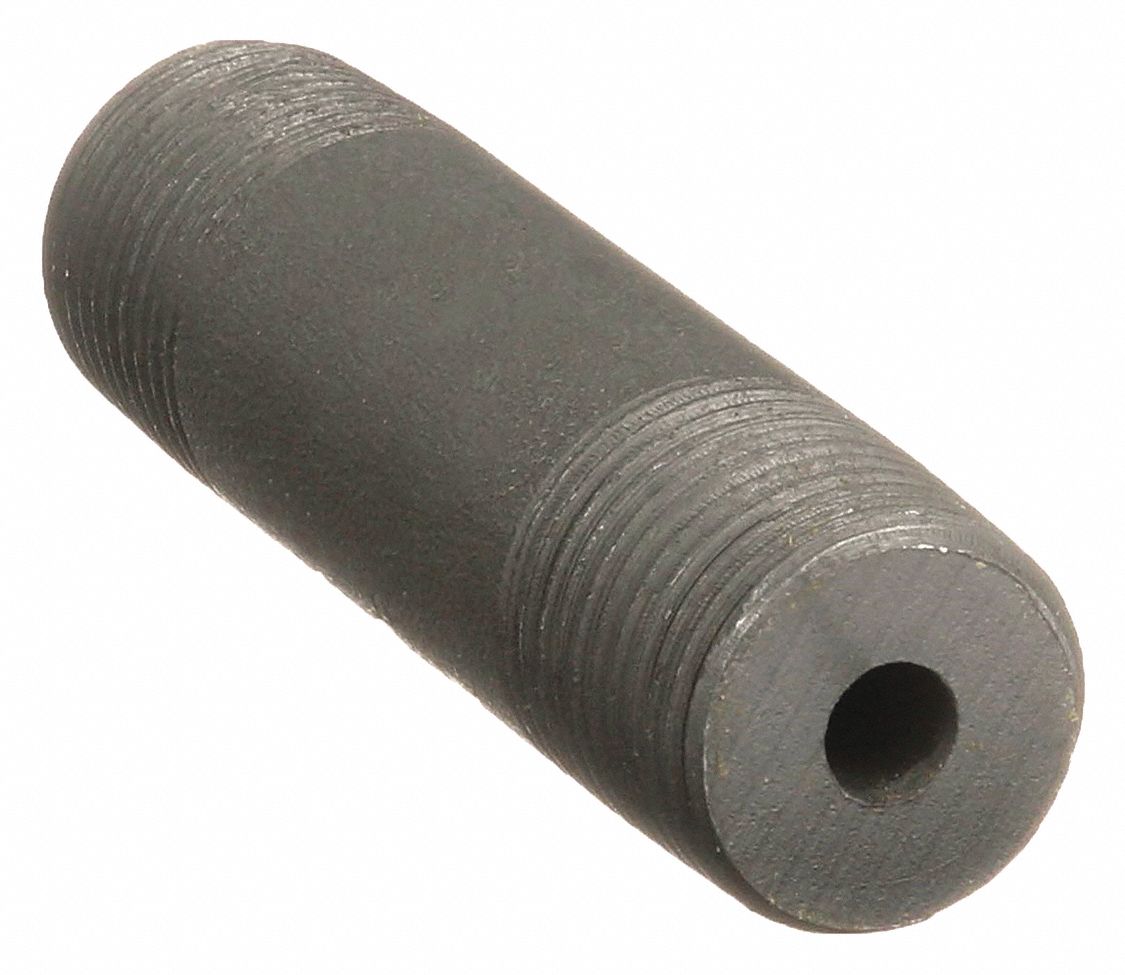 Nipple: Black Anodized Steel, 1 in Nominal Pipe Size, 2 1/2 in Lg, Threaded on Both Ends, Seamless