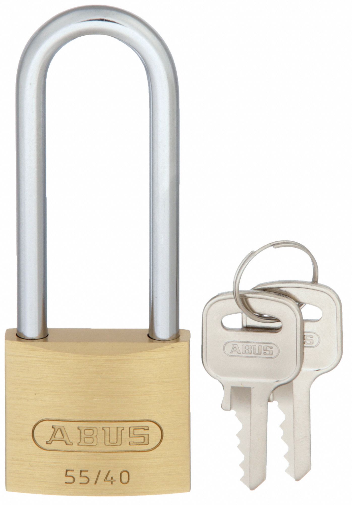 KEYED PADLOCK, 2 31/64 IN VERTICAL SHACKLE CLEARANCE, 53/64 IN HORIZONTAL SHACKLE CLEARANCE, 5403 KEY, GOLD