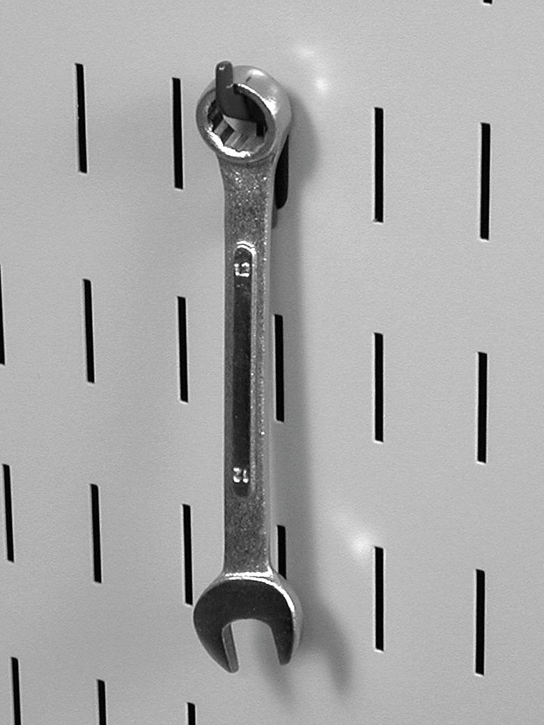 WALL CONTROL Slotted Toolboard Hook Kit 11 Hooks, Black 14K27735K