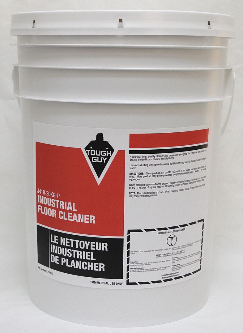 FLOOR CLEANER, INDUSTRIAL, POWDER, ALKALINE, LEMON SCENT, WHITE, 20 KG