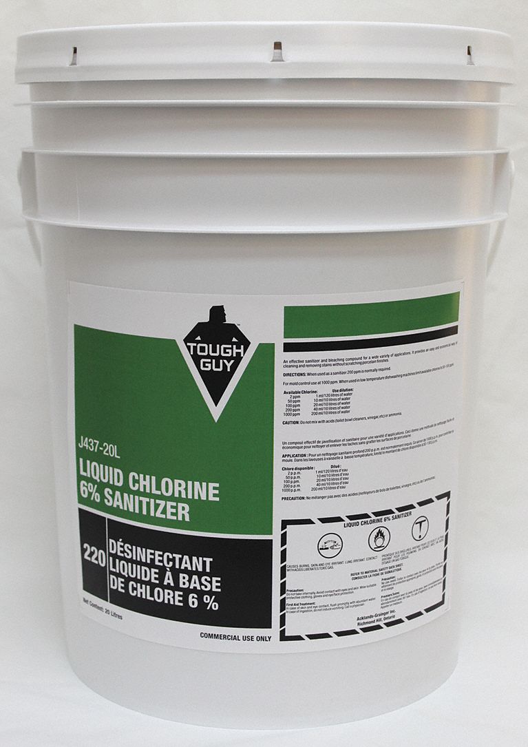 SANITIZER CHLORINE LIQUID 6PCT 20L