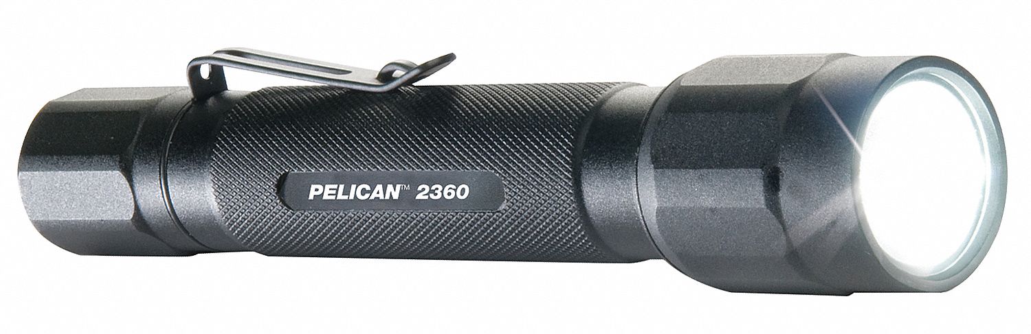 FLASHLIGHT, 375 LUMENS, 2.3 HR RUN TIME AT MAX BRIGHTNESS, 2 LIGHT OUTPUT LEVELS, LED