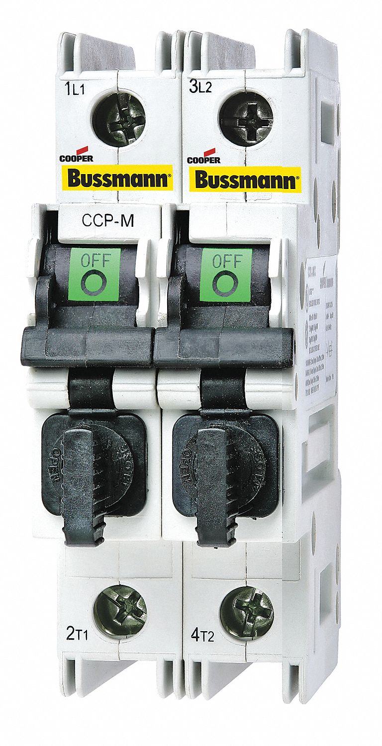 BUSSMANN, 2 Poles, 0 to 30 A, FingerSafe Fuse Block with Disconnect