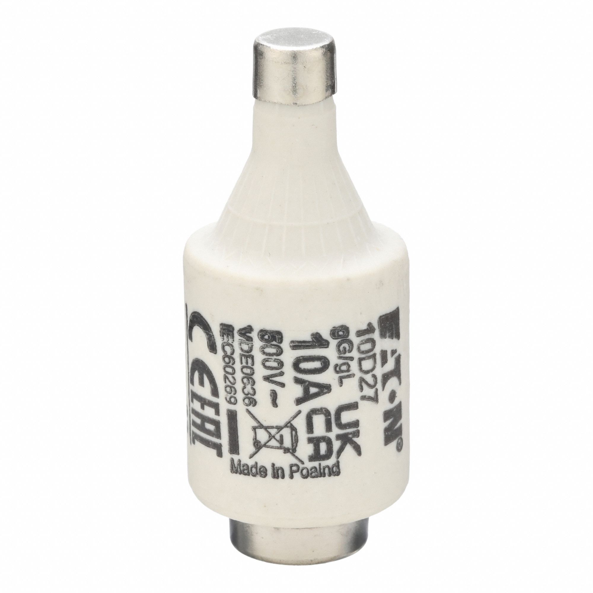 Fuse: Time Delay, 10 A, 500 V AC, DII Class D Fuse Size