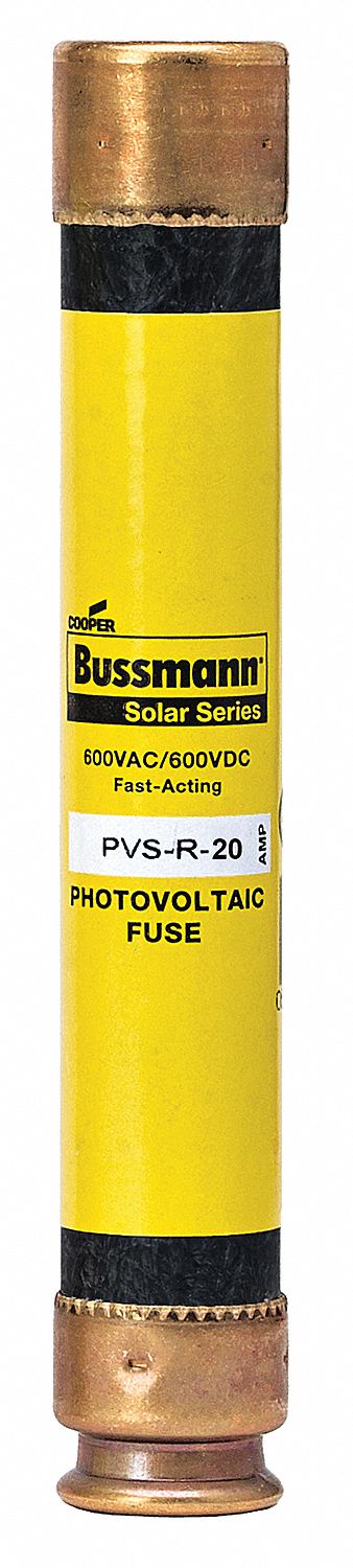 Fast Acting, Cylindrical, Solar Fuse, PVS-R Series, 600VAC/DC, Nonindicating