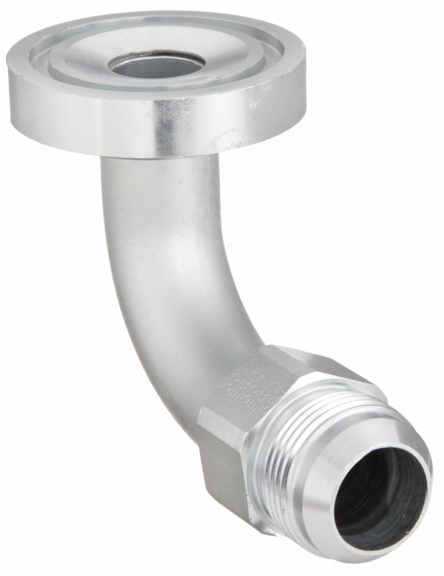 Hydraulic Hose Adapter: 1 1/2 in x 1 in Fitting Size, Male x Female, NPTF x NPTF, Rigid, 90° Elbow