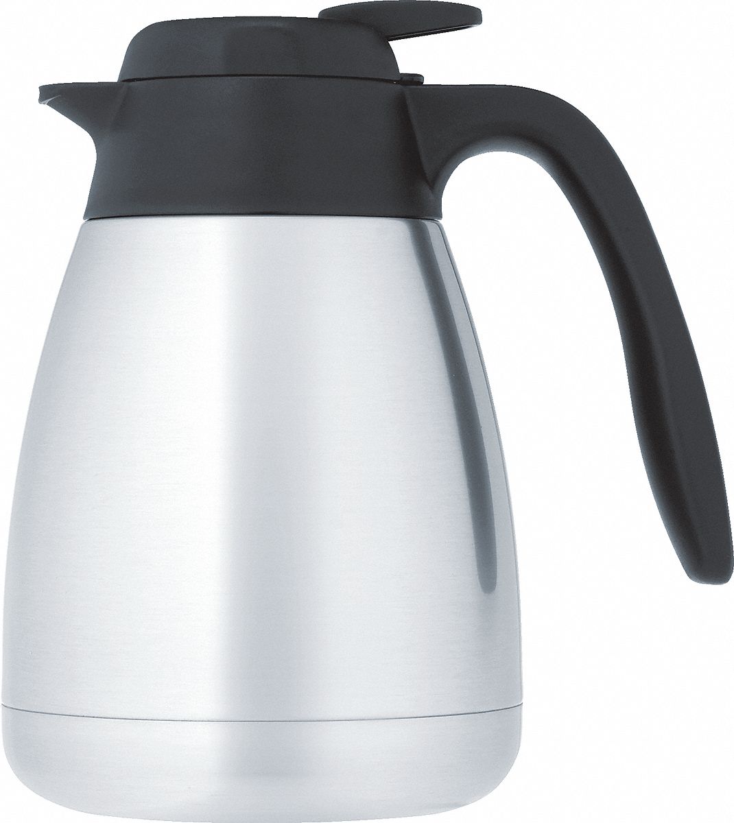 Vacuum Insulated Carafe: 34 oz, Stainless Steel, Silver