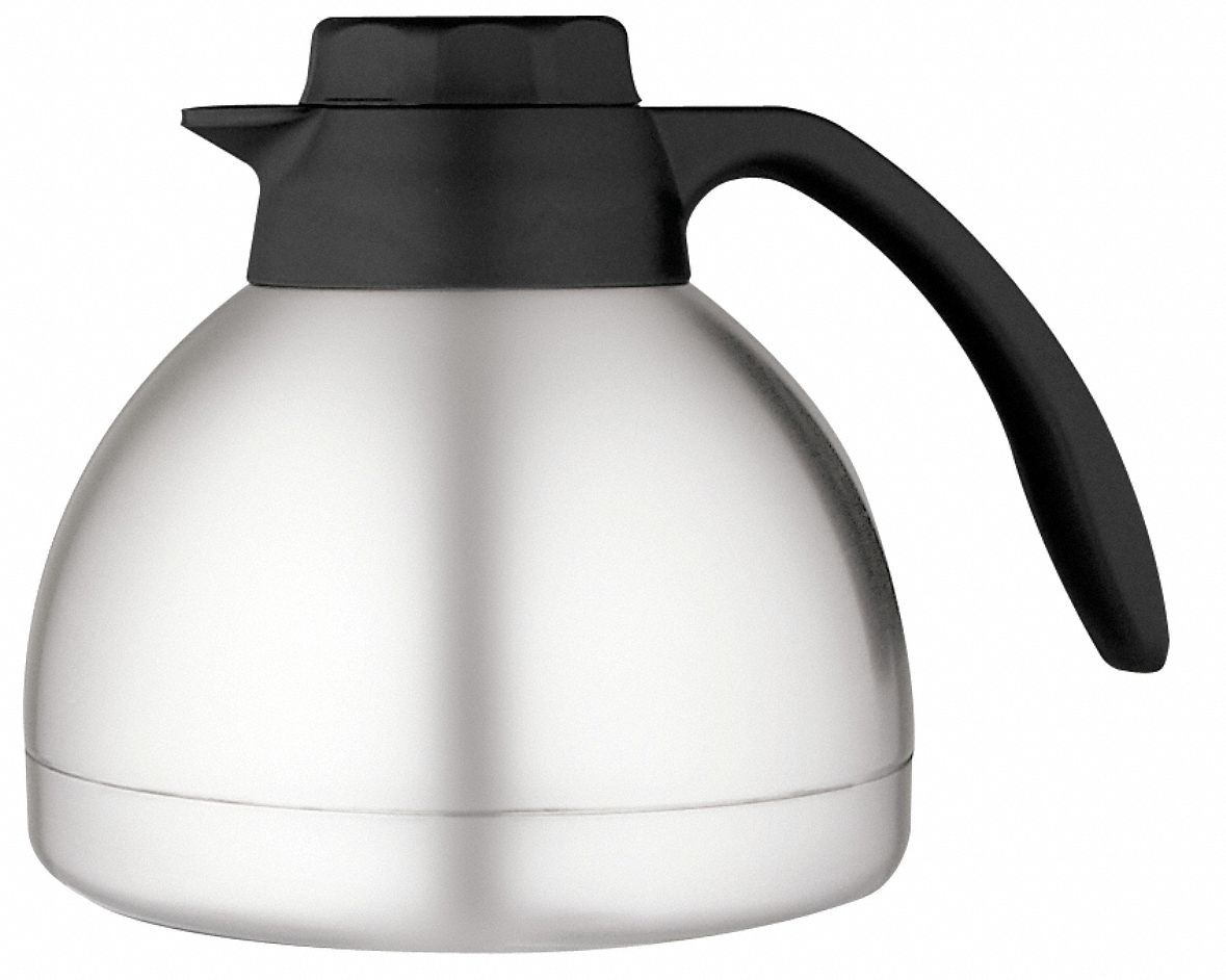 Brew 'N' Pour®, Vacuum Insulated Decanter, Stainless Vacuum, Original  Brew-Thru Lid, 1.9 Liter, Brushed Stainless and Black