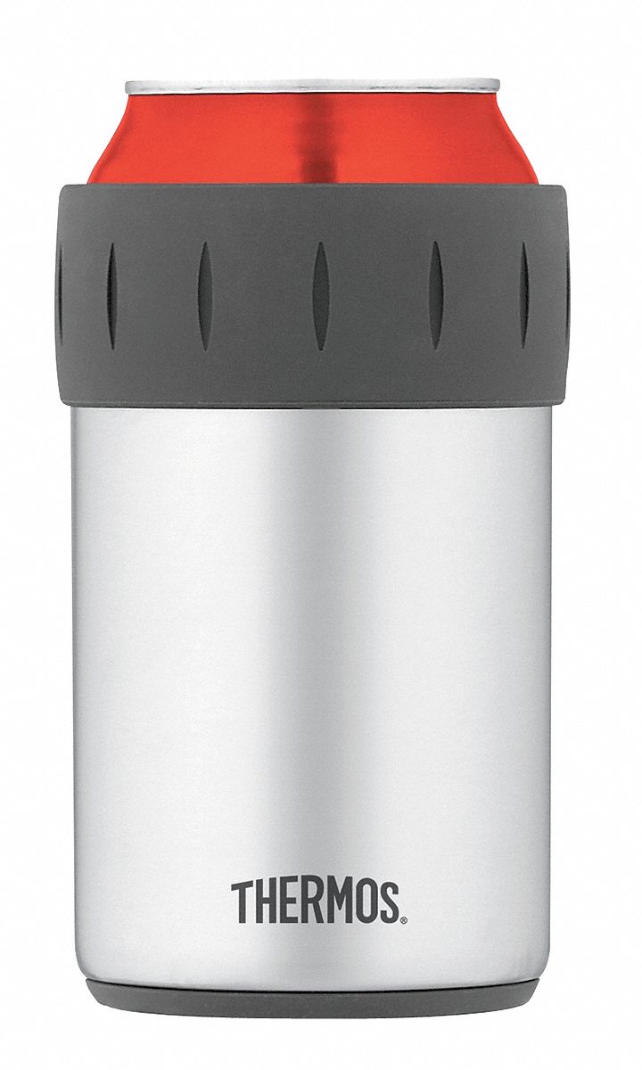 Thermos 12 oz. Insulated Stainless Steel Beverage Can Insulator -  Silver/Gray