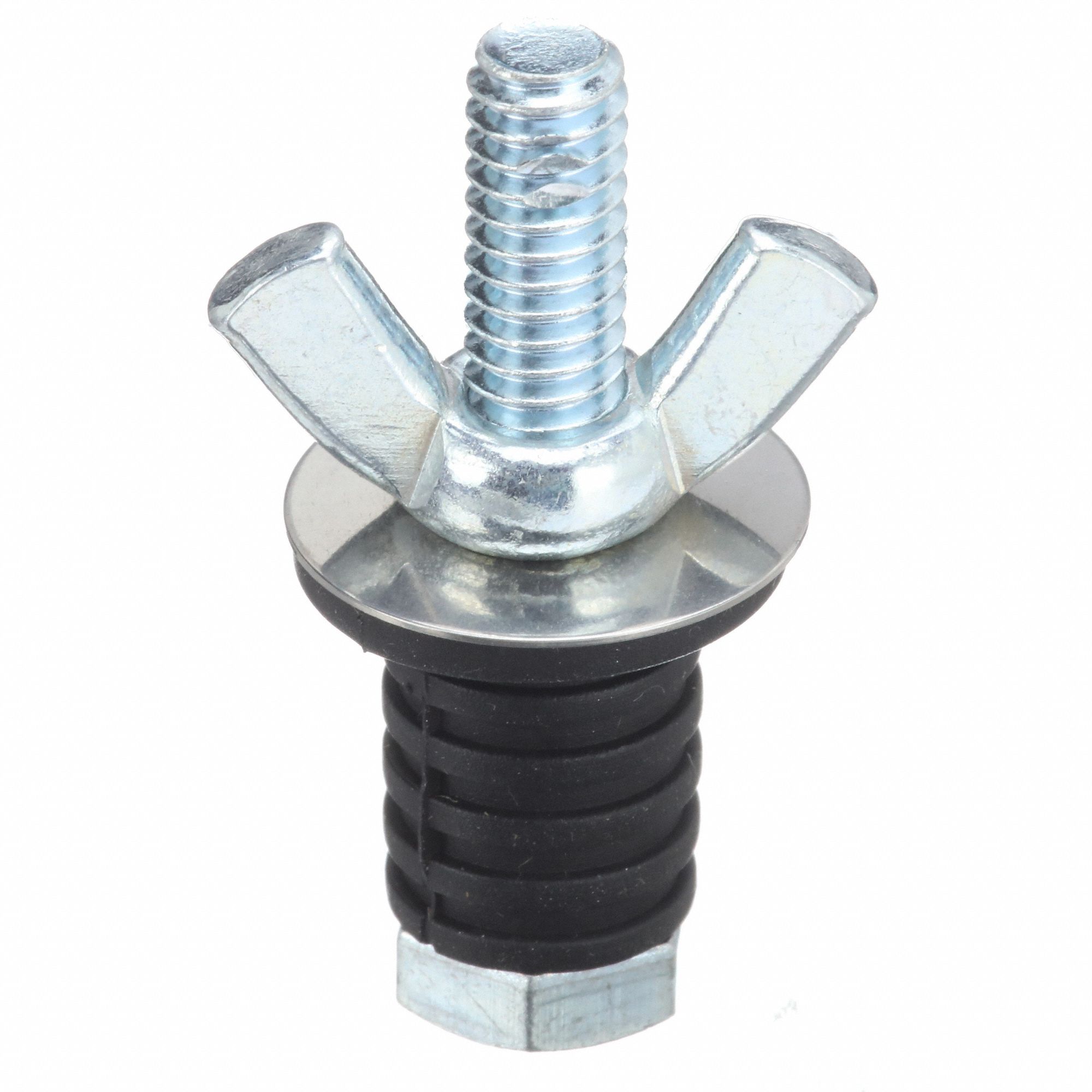 MECHANICAL EXPANSION PLUG: WING NUT, END OF PIPE, FOR ½ IN PIPE, NEOPRENE PLUG