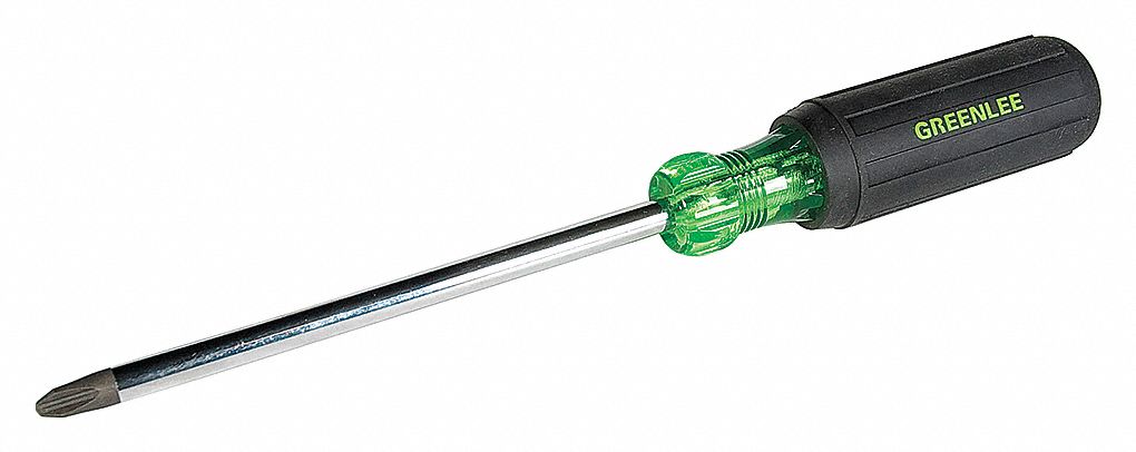 SCREWDRIVER, ACETATE, RUBBER HANDLE, #3 TIP, NOT INSULATED, 11 IN L