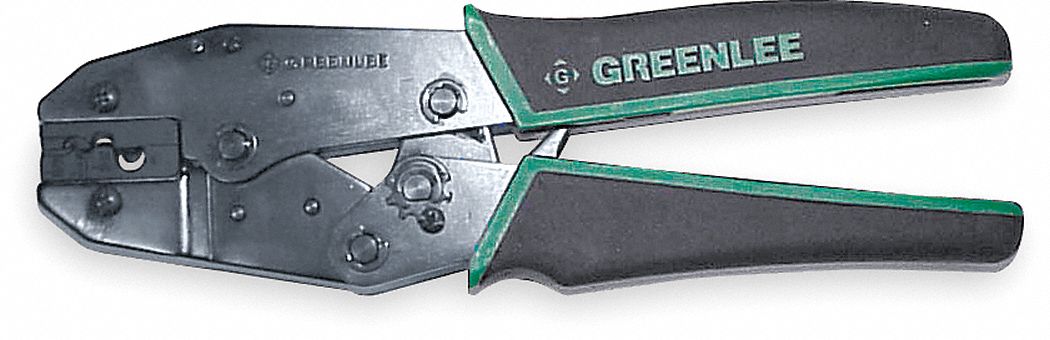 RATCHET CRIMPER, FOR NON-INSULATED TERMINALS AND SPLICES, 9 IN OVERALL L, MANUAL, DIE