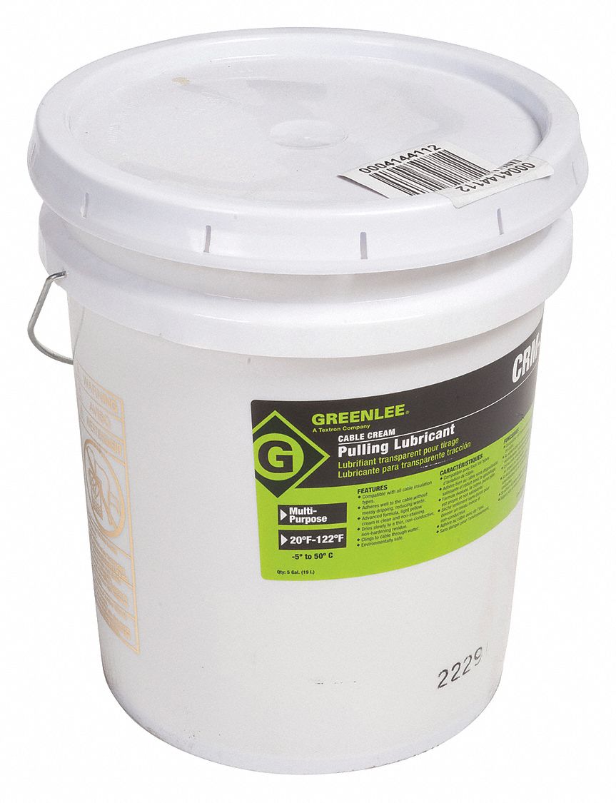 CABLE CREAM, BUCKET, GEL, 30000 TO 45000 CPS, 7 TO 8 PH, YELLOW, 5 GAL