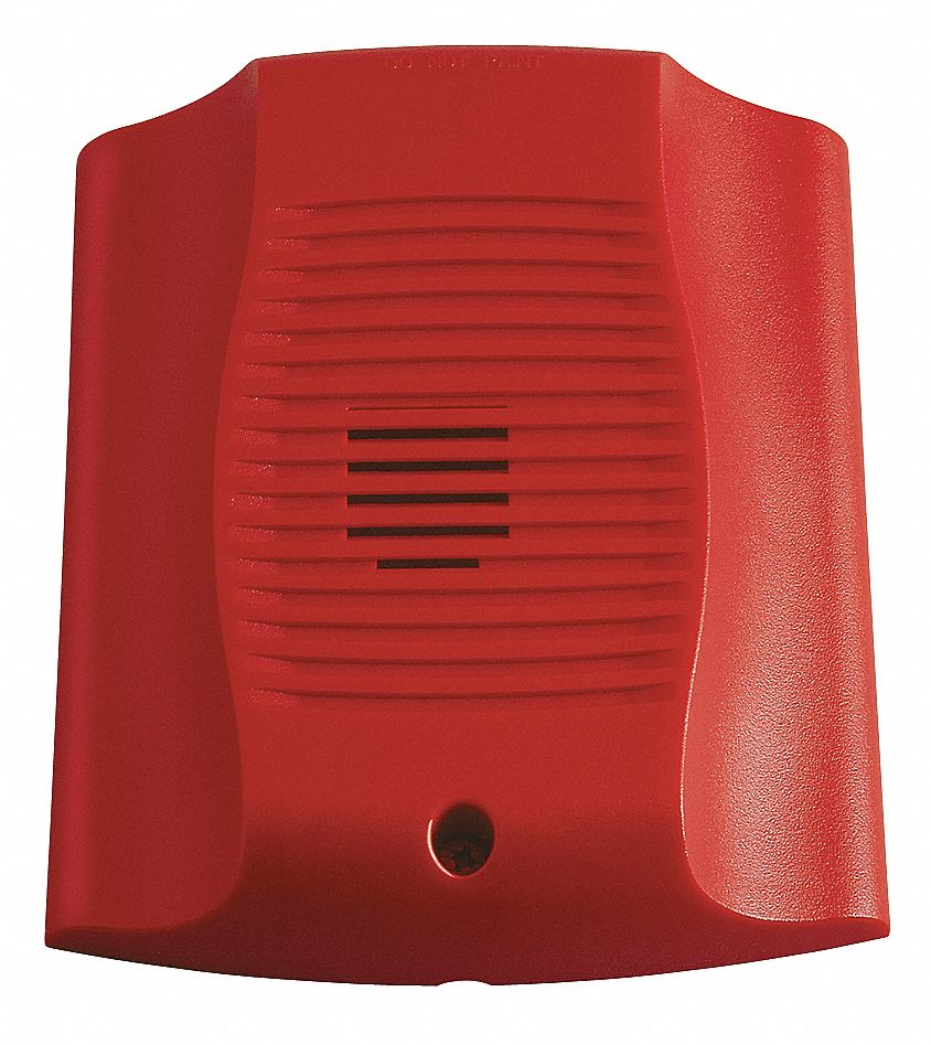 SYSTEM SENSOR Horn, Wall Mount, Red 14N226HR Grainger