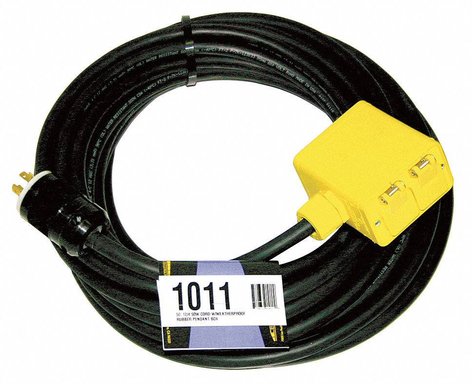 14N234 - Extension Cord 50ft 12/4 20A SOW Black
