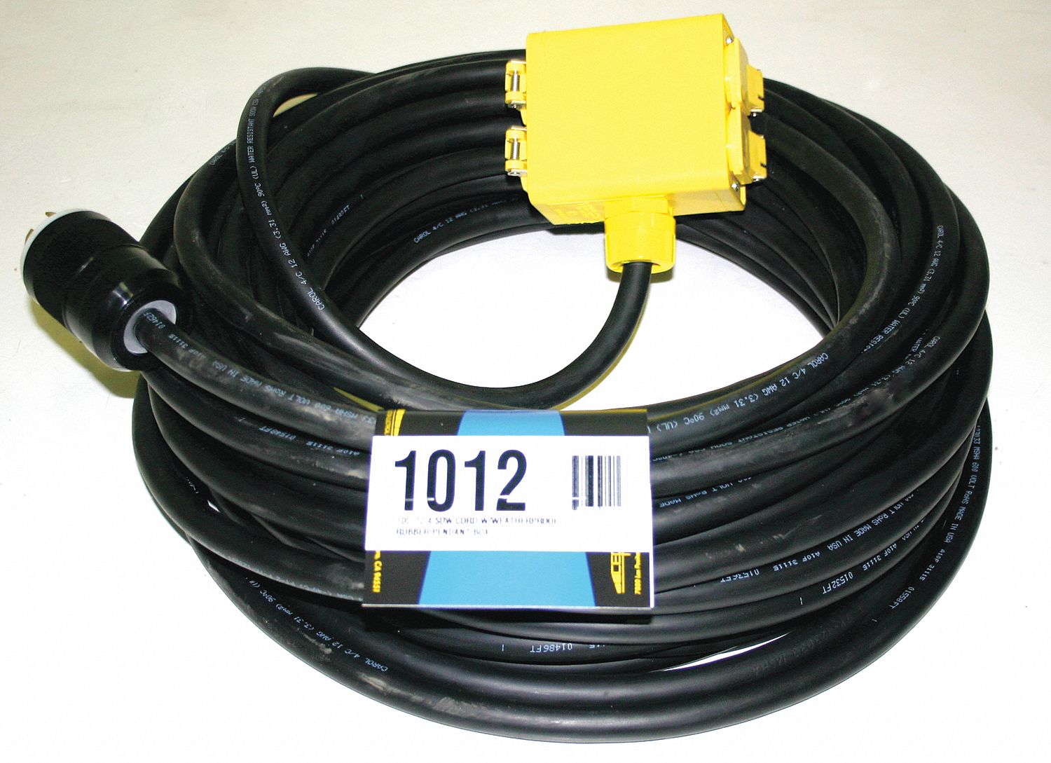 14N235 - Extension Cord 100ft 12/4 20A SOW Black