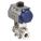 PNEUMATICALLY ACTUATED TWO-WAY BALL VALVE: 1 IN, 316 STAINLESS STEEL, CLAMP X CLAMP