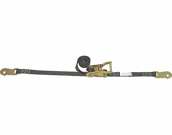 TIE DOWN STRAP, RATCHET, SNAP-HOOK, GEN PURPOSE, 1 IN W, 700 LB WLL, YELLOW, 15 FT L