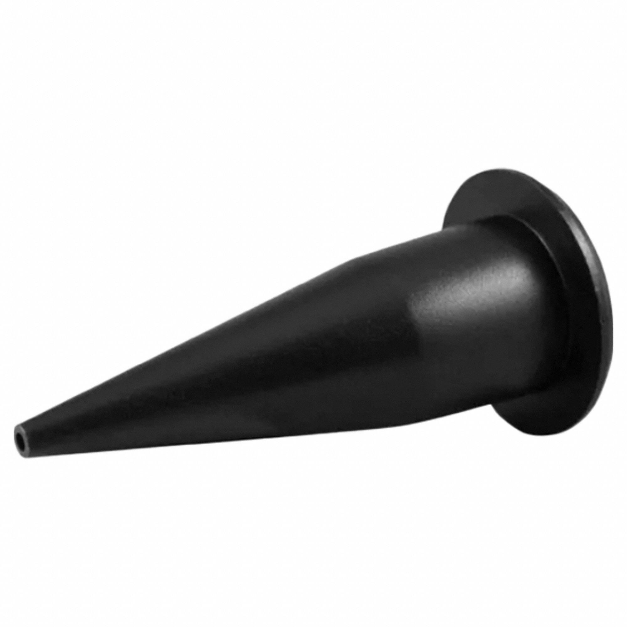 CAULK GUN TIP/NOZZLE, SAUSAGE PACK, PLASTIC, BLACK