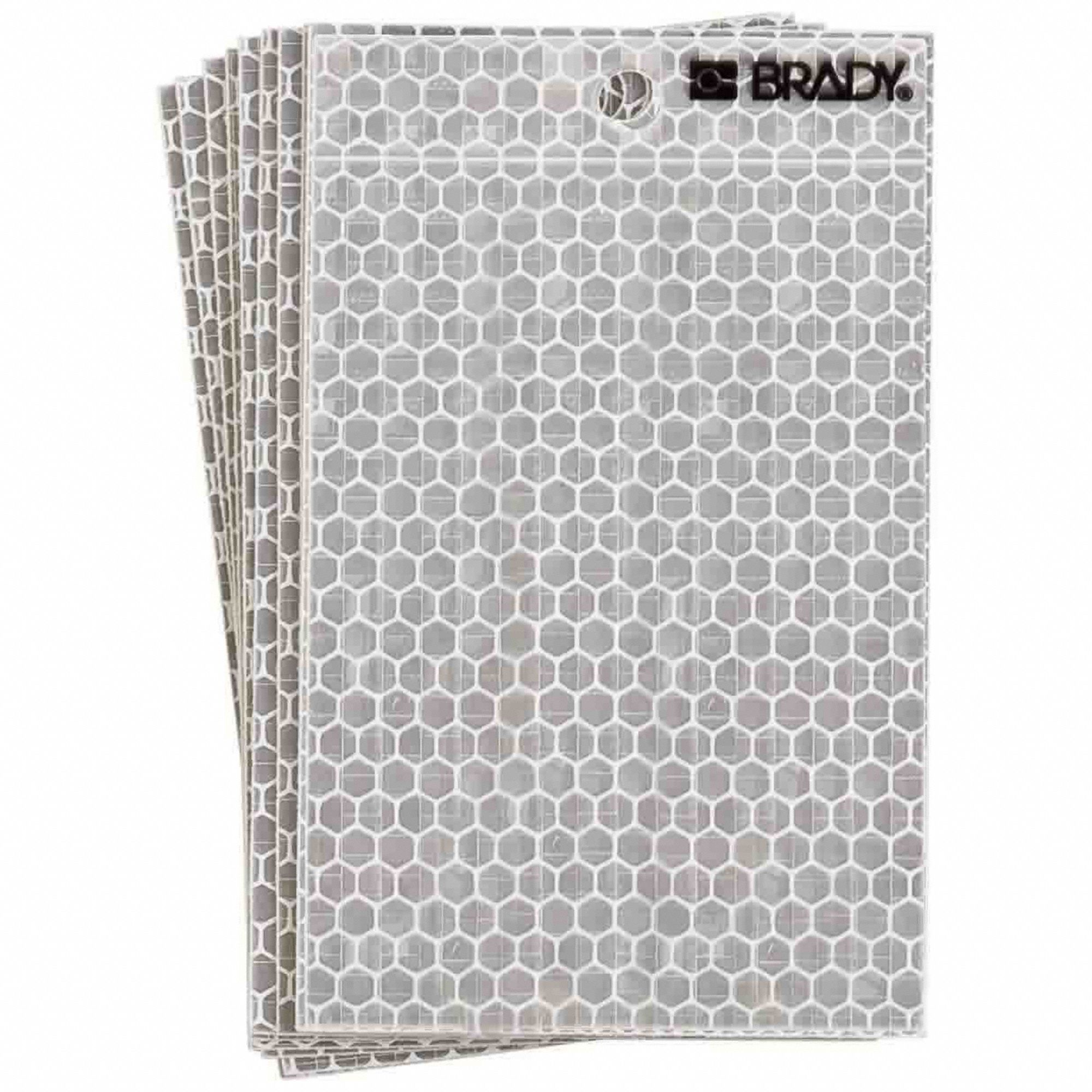 Blank Label: 3 in Character Ht, Indoor/Outdoor, High Intensity Prismatic Retroreflective, 10 PK