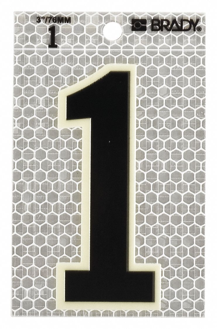 K8929 NumberLabel 3-1/2inH 2-1/2inW PK10