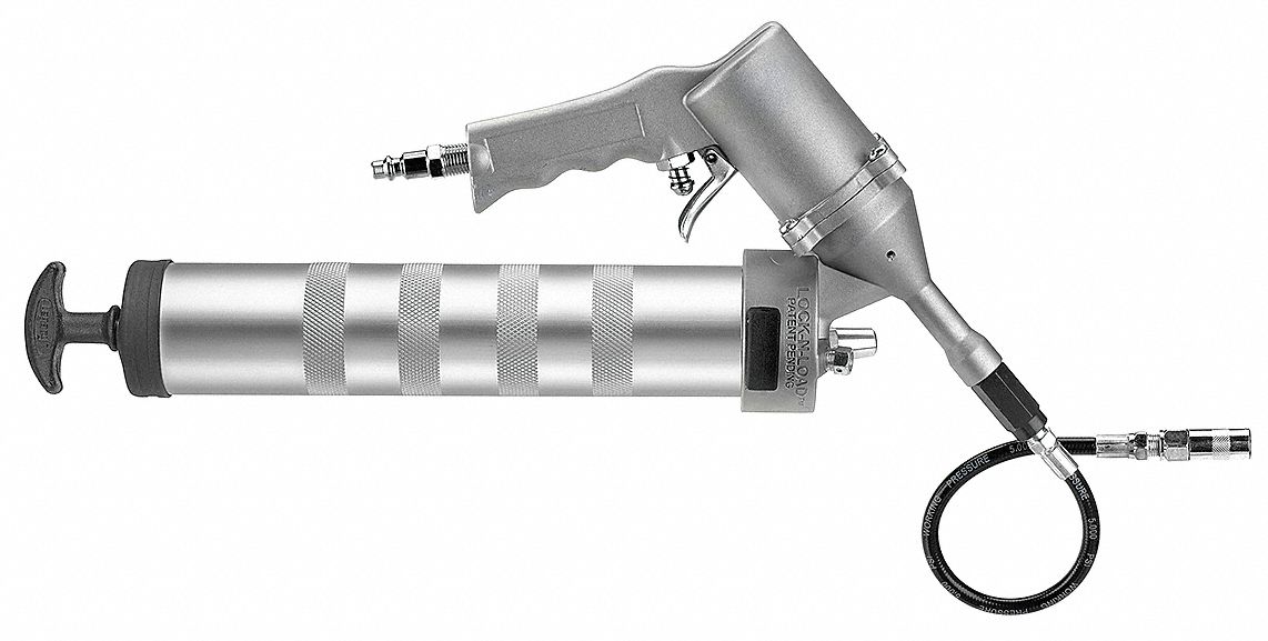 LEGACY AirOperated Grease Gun, 6,000 psi, 28.0 Strokes per Oz., Bulk