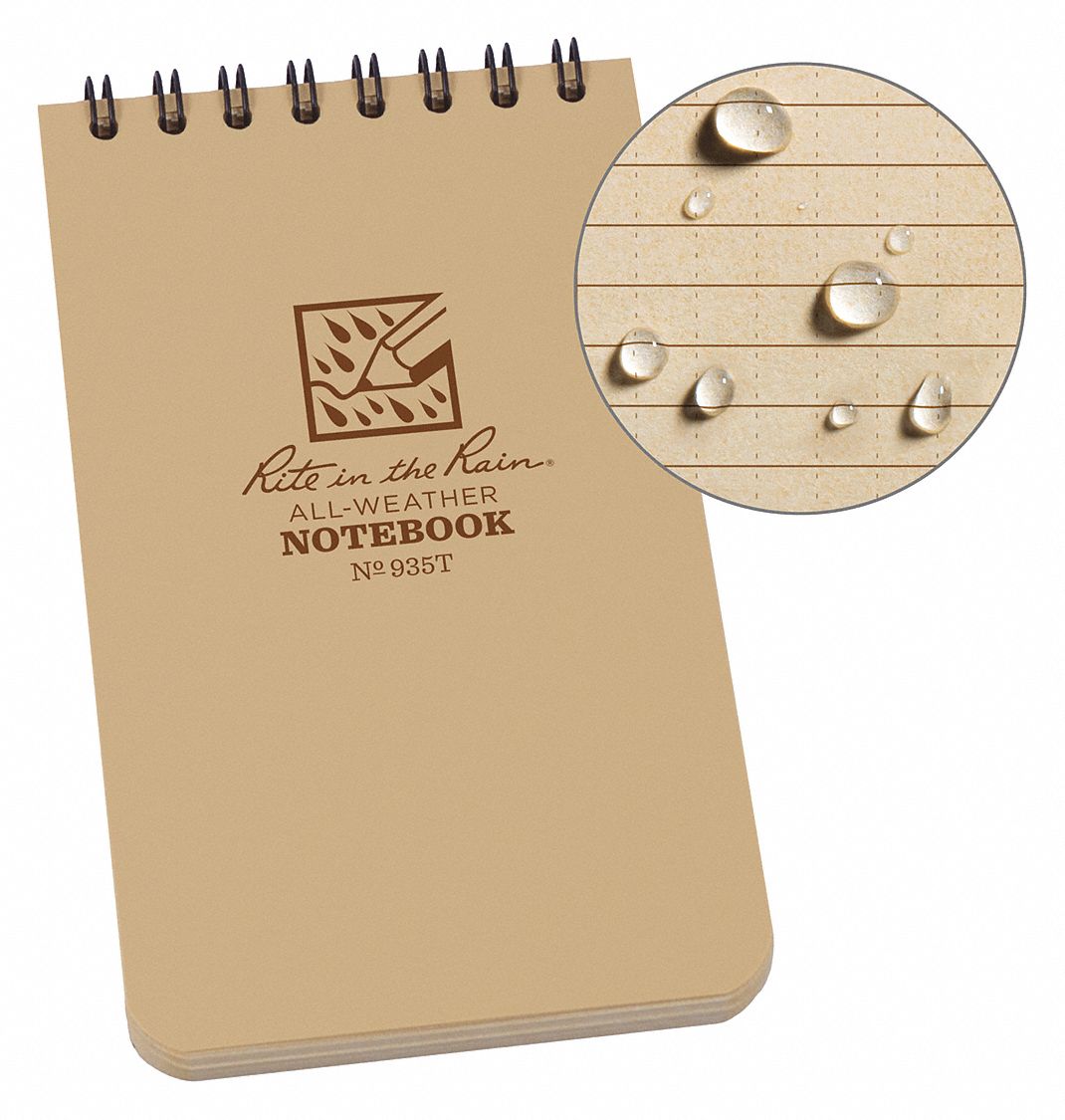 NOTEBOOK  POCKET TAN 3X5