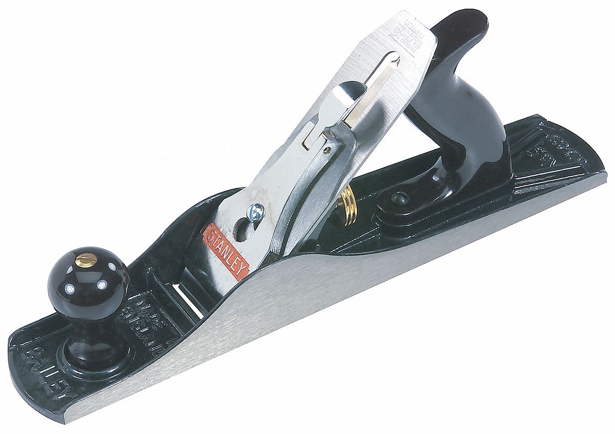 BENCH PLANE, CAST IRON, CONTOURED HIGH IMPACT POLYMER HANDLE, FOR WOOD, 14 IN L X 2½ IN W