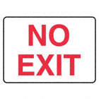 SAFETY SIGN NO EXIT PLASTIC