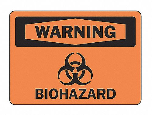 SAFETY SIGN BIOHAZARD VINYL