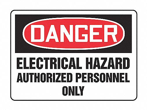 ACCUFORM SIGNS SAFETY SIGN ELECTRICAL HAZARD PLA - Danger Signs ...