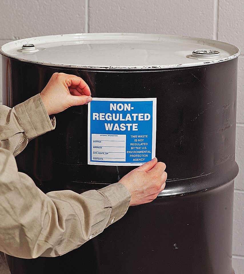 ACCUFORM SIGNS HAZ WASTE LBL NON REGULATED 6X6 DOT Handling Labels