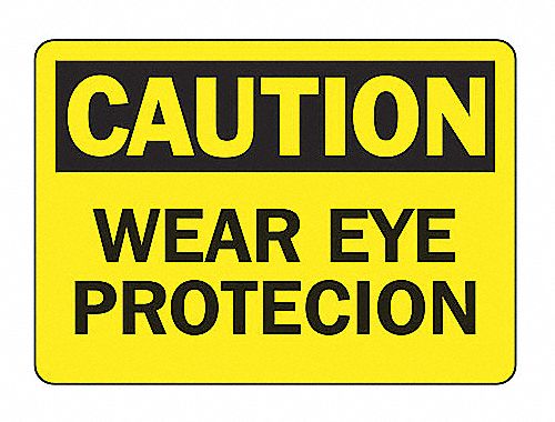 ACCUFORM SIGNS SAFETY SIGN WEAR EYE PROT VINYL - Caution Signs ...