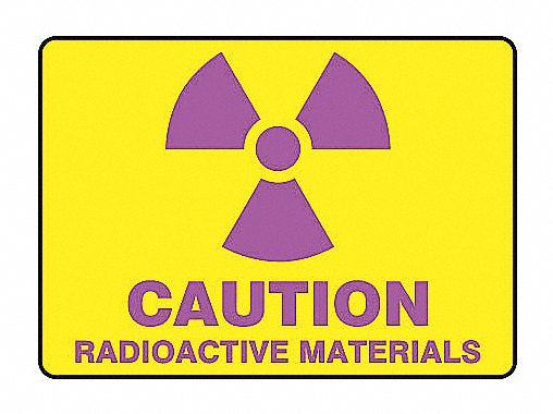 SAFETY SIGN RADIOACTIVE MAT PLAS