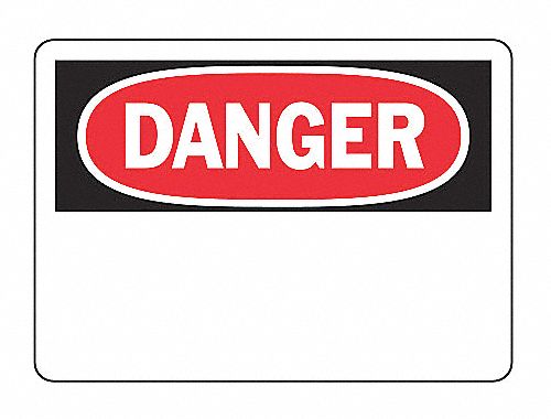 ACCUFORM SIGNS SAFETY SIGN DANGER BLANK PLASTIC - Danger Signs ...