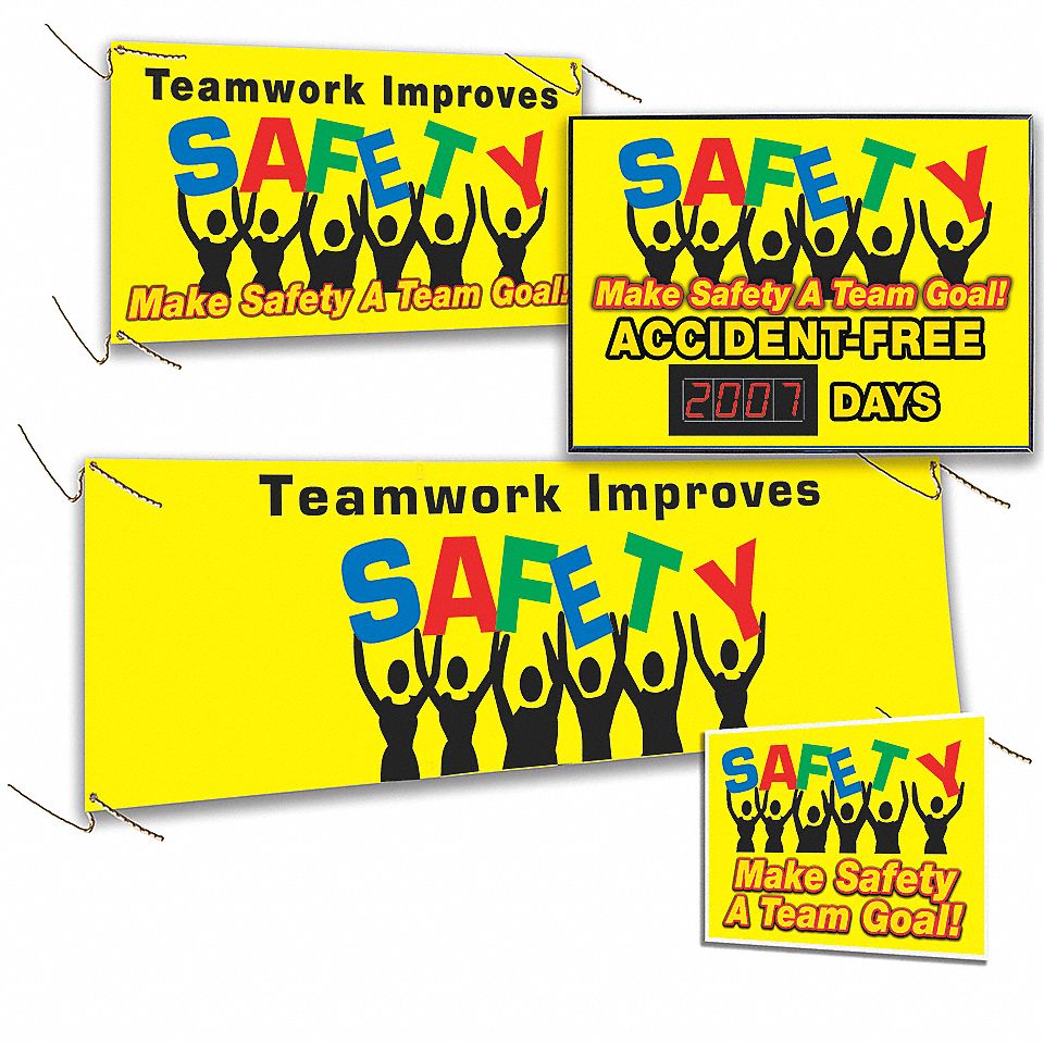 ACCUFORM SIGNS SIGN KIT TEAMWORK IMPROVES SAFETY - Safety Scoreboards ...