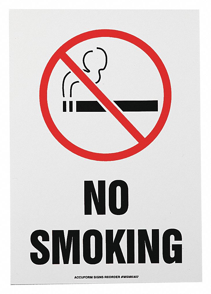 SAFETY SIGN NO SMOKING VINYL