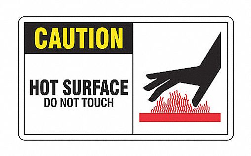 SAFETY SIGN HOT SURFACE VINYL