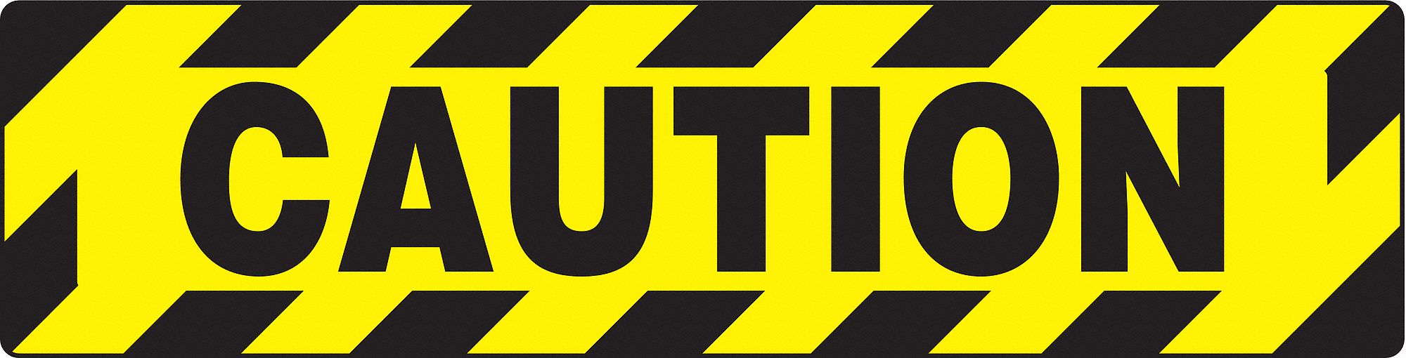 FLR SIGN LEGEND CAUT 6 X 24