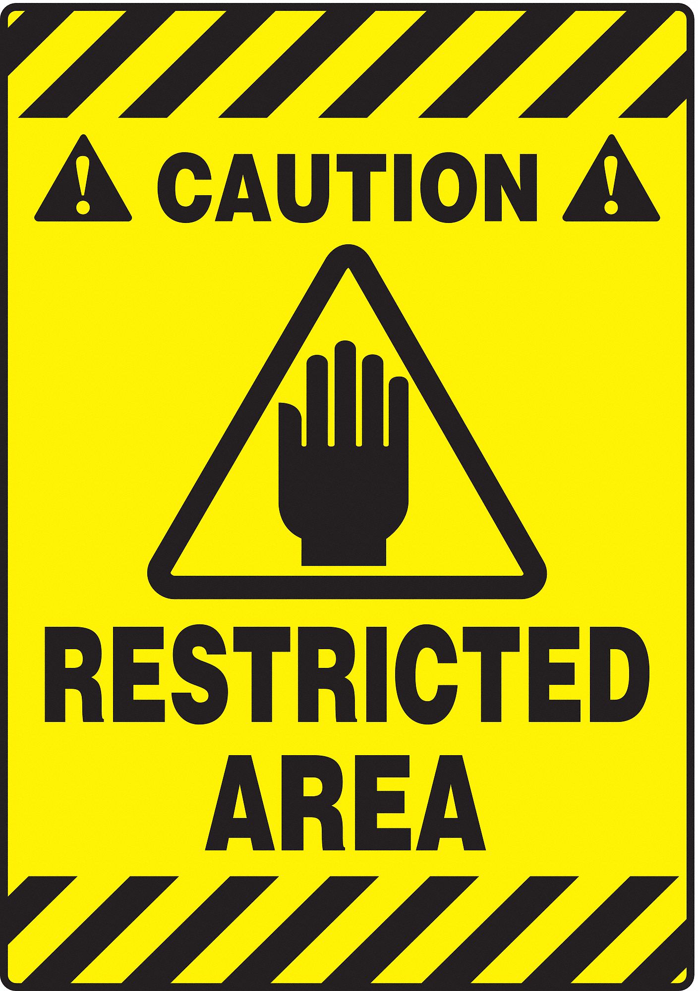 20X14 SIGNE PLANCH AVERT ZONE RESTR