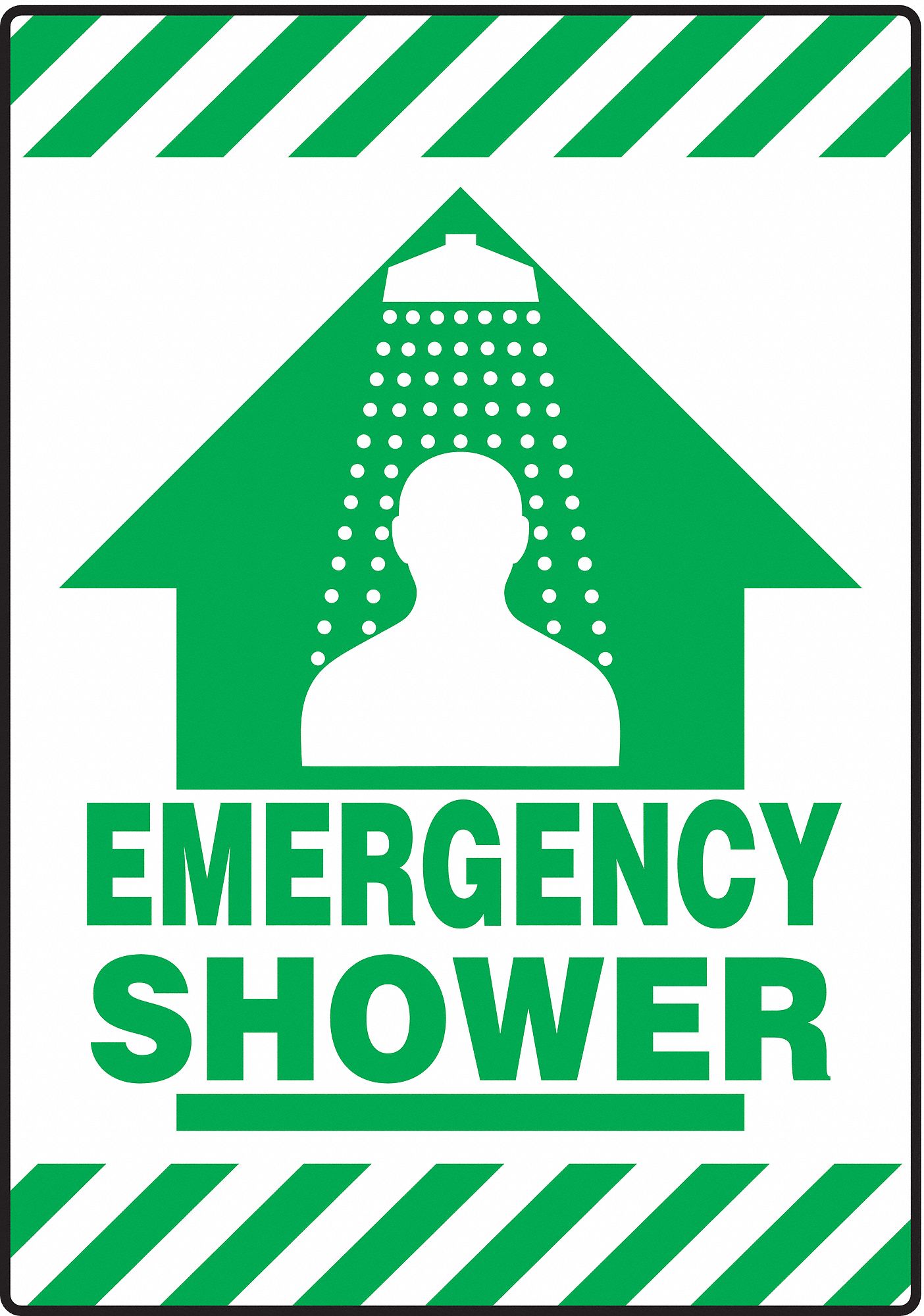 20 X 14 FLOOR SIGN EMER SHOWER