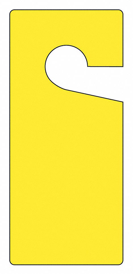 DOOR HANGER TAG YELLOW BLANK